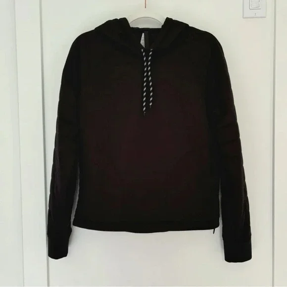 Lululemon Dynamic Movement Hoodie in Black Size 8 Quilted Fall Autumn Loungewear - Picture 6 of 11